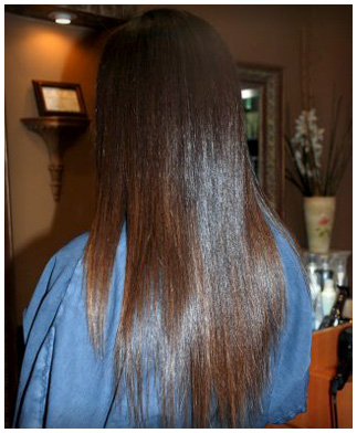 Brazilian Blowout after at LL Hair Studio salon in Houston, TX 77095