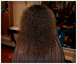 Brazilian Blowout before at LL Hair Studio salon in Houston, TX 77095